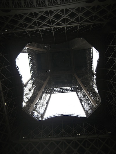 The Eiffel Tower from below