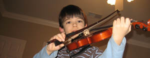 Callum and his violin