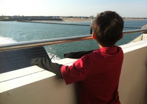 Leaving the port of Ouistreham
