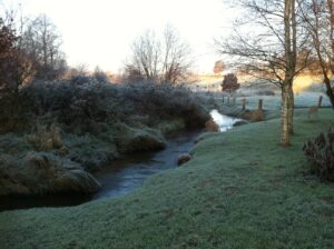 A river through the farmland