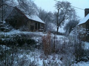 Snow on the piggery