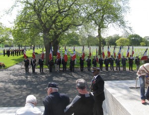 Flags at the Brittany American Cemetery and Memorial