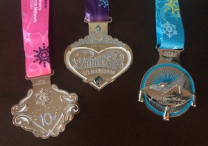 The 2015 Glass Slipper Challenge trio of medals.