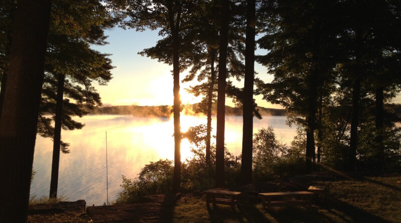 Ontario cottage at dawn