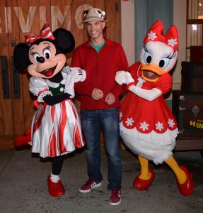 Minnie Mouse and Daisy Duck at Mickey's Very Merry Christmas Party