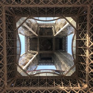 The Eiffel Tower from below