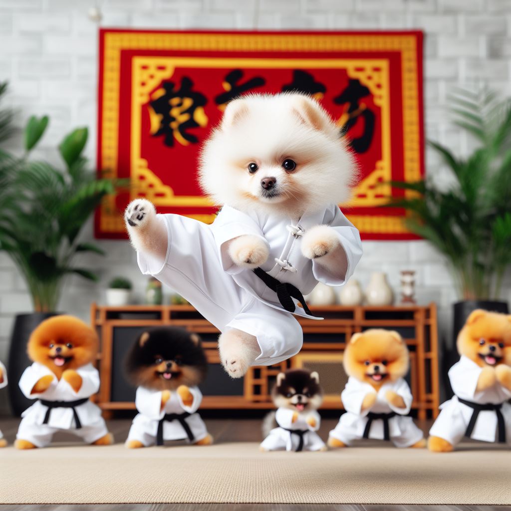 Pomeranian kung fu