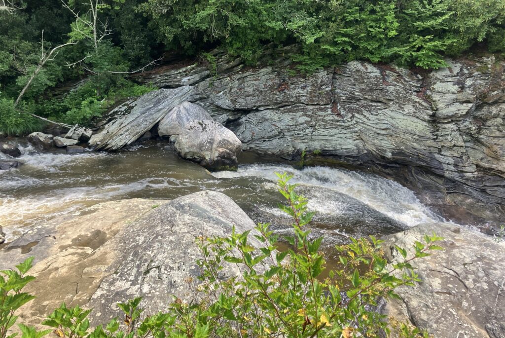 Rushing water at Linville Falls.