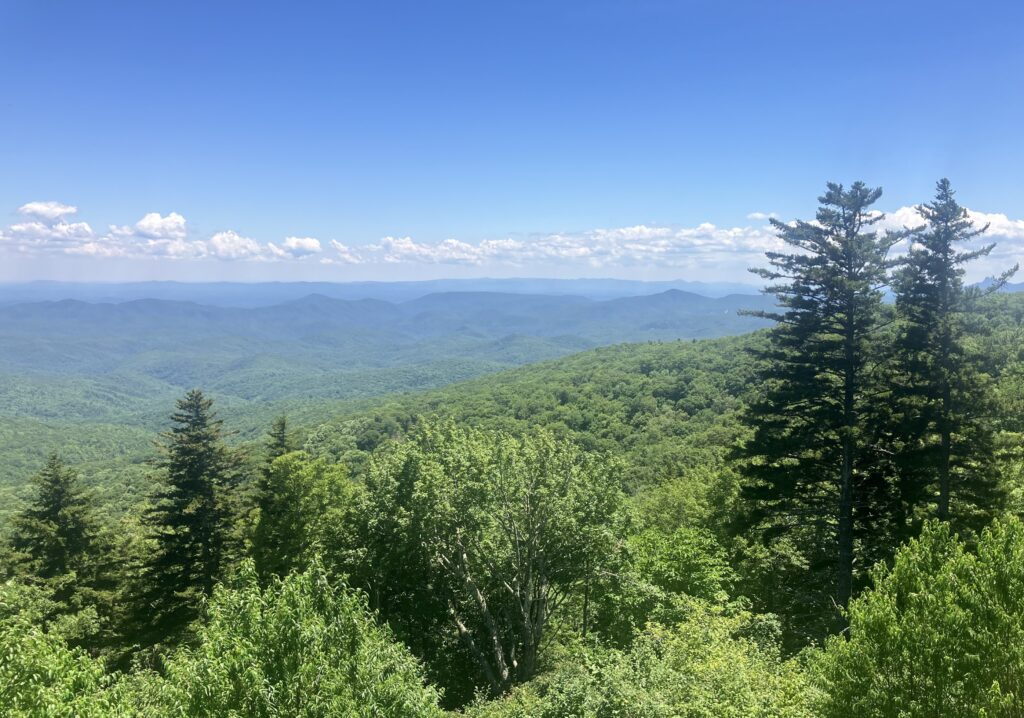 The Yonahlossee Overlook along the Blue Ridge Parkway